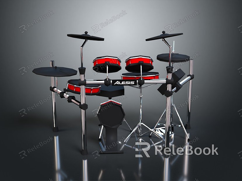 Drums, Percussion Instruments, Rock Instruments, Music Equipment, Music Equipment, Realistic model