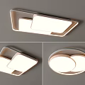 Sleek Modern LED Ceiling Light with Square Rectangular and Circular Minimalist Designs for Home Interior 3d model