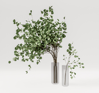 Modern vase plant vase ornaments combination 3d model