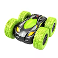 Electric Toy Car With Green Large Tires Black And Green Body And Yellow Headlights