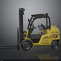 CAT Yellow Forklift With Front Forks And Operator Cab Design
