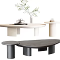 Modern Coffee Table Designs With Light And Dark Finishes Decorated With Plants And Books