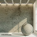 Concrete Components With Rough Surface Holes And Spherical Design In Shadow Light 3d model