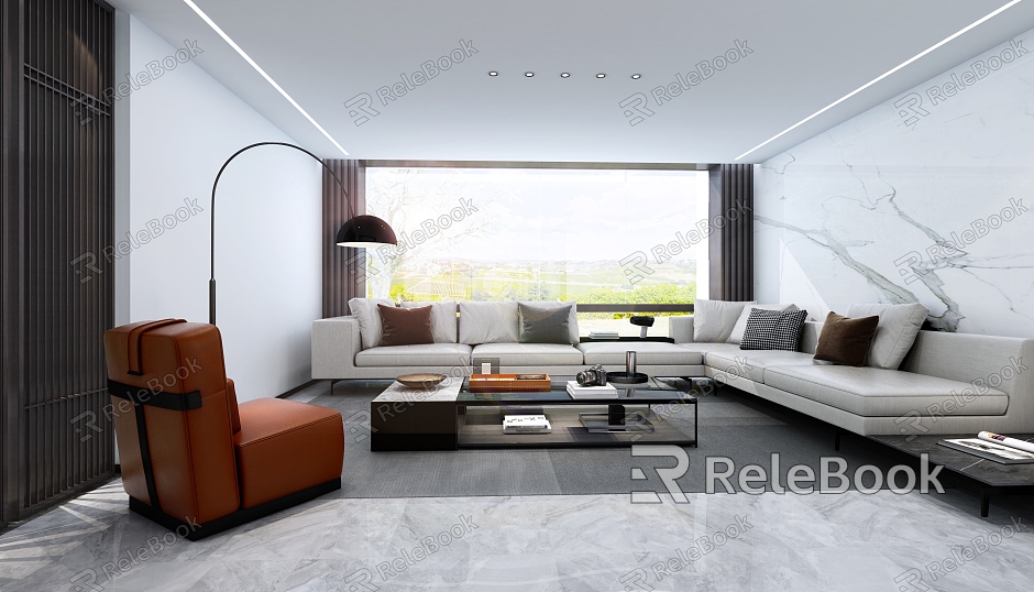 Modern living room model