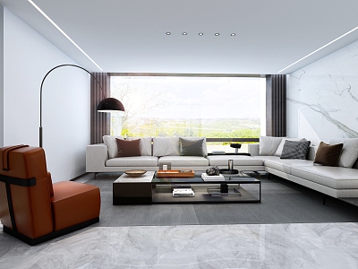 Modern living room model