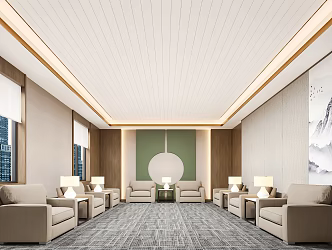 New Chinese Reception Room Meeting Room 3d model