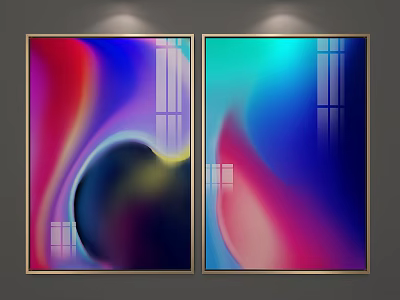 modern abstract painting decorative painting 3d model modern abstract painting decorative painting 3d model