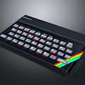 Sleek Modern Computer Keyboard With Colorful Rainbow Light Strip And Backlit Keys 3d model