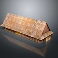 Traditional Building With Thatched Roof Long Wooden Structure And Glass Windows