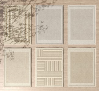 Cream wind carpet 3d model