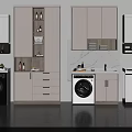 Modern White Bathroom Cabinet Rack With Drawers Washing Machine And Storage Cabinets