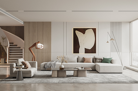 modern living room 3d model