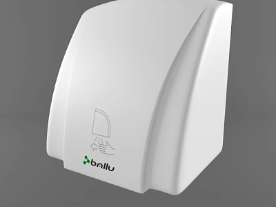Modern Ballu White Bathroom Hand Dryer Accessory For Efficient Hand Drying 3d model