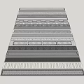 Garden Ornaments Design With Various Textured Material Strips And Details