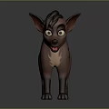 3D Cartoon Hyena Character With Spotted Fur Mane And Playful Expression