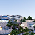 Modern Hotel Building Complex With Contemporary Architectural Design And Green Surroundings