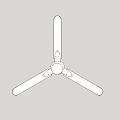 Modern White Ceiling Air Conditioning Fan With Sleek Design For Home Use