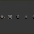 Various Styles of Shiny Metal Helmets Arranged on Dark Background