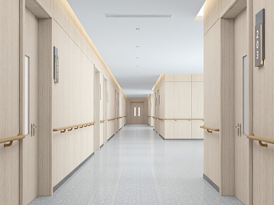 Modern Corridor Away Office Corridor Classroom Corridor 3d model