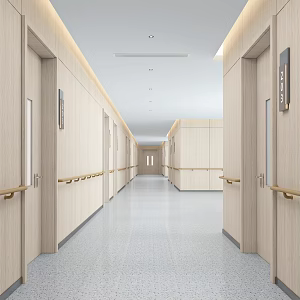 Modern Corridor Away Office Corridor Classroom Corridor 3d model