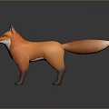 3D Rendered Orange Fox Cartoon Character With White Chest And Brown Legs