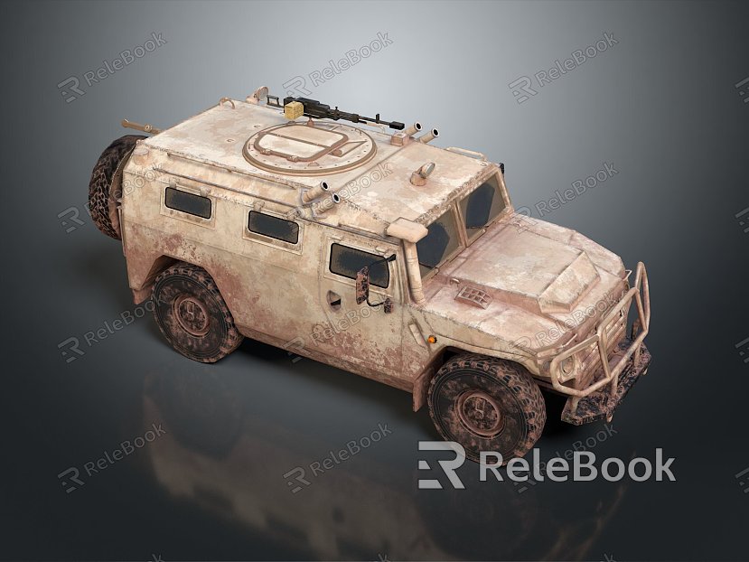 Modern Bulletproof Car Armed Car Armed Bulletproof Car Military Jeep model