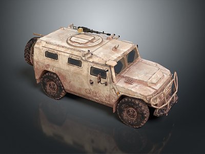 Modern Bulletproof Car Armed Car Armed Bulletproof Car Military Jeep 3d model