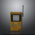 Vintage Yellow Handheld Game Console With Antenna Game Screen And Buttons