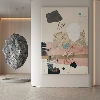 modern decorative painting 3d model