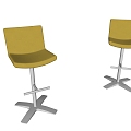 Bar Chair Bar Stool Bar Chair High Chair Yellow Bar Chair Metal Bar Chair 3d model