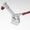Industrial Equipment With Metal Construction Red Handle Silver Body Clamping Lever Structure