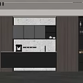 Modern Open Kitchen Interior With Gray Cabinets And Countertop Appliances 3d model