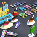 Love Summer Themed Decor Featuring Colorful Flip Flops Popsicle Shapes And Vibrant Designs