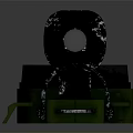 Green Military Style Compass with Ruler Scale Fluorescent Markers and Metal Casing on Dark Background