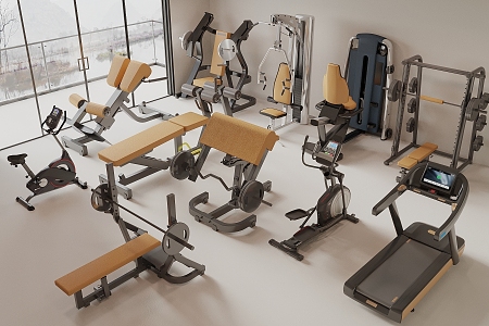 Fitness Equipment Treadmill 3d model