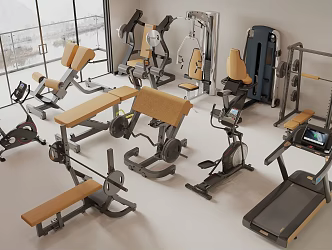 Fitness Equipment Treadmill 3d model