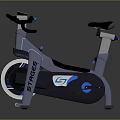 Modern Stationary Bike For Home Fitness With Ergonomic Design And Blue Accents