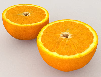 Two Fresh Ripe Half Oranges Showing Juicy Citrus Fruit Segments Close View 3d model Two Fresh Ripe Half Oranges Showing Juicy Citrus Fruit Segments Close View 3d model