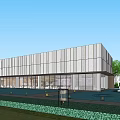 Modern Sales Office Architecture Exhibition Hall Architecture Art Gallery Architecture 3d model