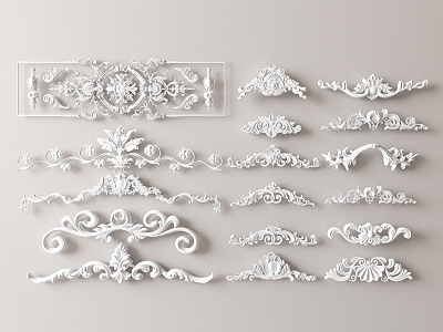 European-style carved 3d model