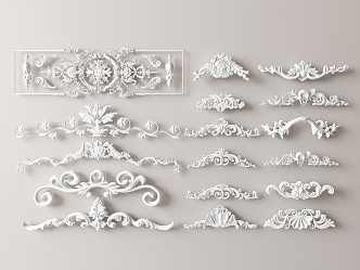 European-style carved 3d model