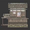 Traditional Japanese Wooden Architecture With Tile Roof Stone Base And Porch Design