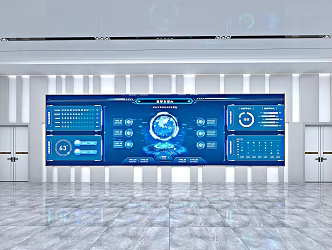 modern command center control center 3d model