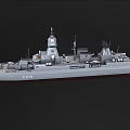Modern Warship F510 Frigate With Gray Hull Radar Systems And Weaponry