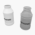 MENGNIU White Milk Bottles With Brand Label And Smooth Surface Design
