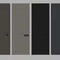Modern Interior Hinged Doors In Different Neutral Colors With Sleek Design 3d model