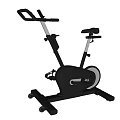 Black Stationary Bike Fitness Equipment With Adjustable Seat Handlebar And Flywheel