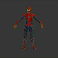 Spider Man 3D Model in Classic Red and Blue Costume Standing Pose
