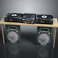 portable synthesizer mixer reverberator tuner mixer mixing equipment 3d model