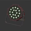 Black Housing Downlight Spotlight With Multiple LED Bulbs And Stable Stand Design 3d model